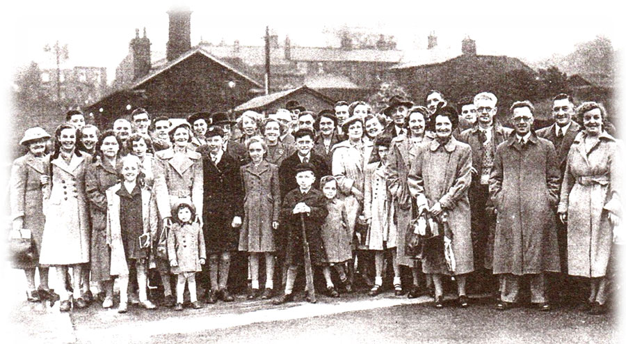 Holidaymakers on Horwich Station awaiting their train